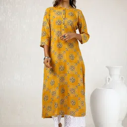 Soch Ethnic Motifs Printed Mandarin Collar A-Line Kurta-picture-16