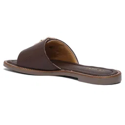 ERIDANI Women Textured Open Toe Flats with Buckles image 2