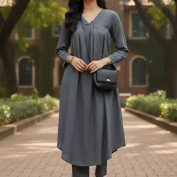 AADVIKA Women Empire Silk Crepe Kurta with Trousers-image-64