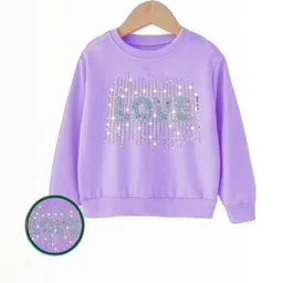 Joggers Park Kids-Unisex Purple Cotton Sweatshirts-picture-57