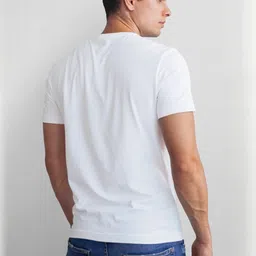 Seekbuylove Men Typography Printed Monochrome Slim Fit Bio Finish Cotton T-shirt image 2