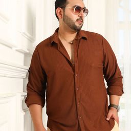 Instafab Plus Men Spread Collar Comfort Casual Shirt-picture-28