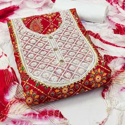 SAINOOR Embroidered Pure Cotton Unstitched Dress Material-picture-30