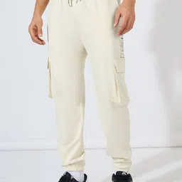 Styli Men Graphic Printed Pure Cotton Oversized Cargo Joggers-picture-30