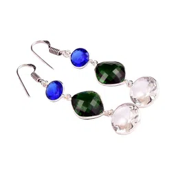 AAR Jewels Rhodium-Plated Brass Amethyst Drop Earrings-image-57