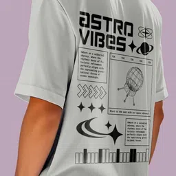 AUSK Typography Printed Round Neck Cotton Oversized T-shirt image 4