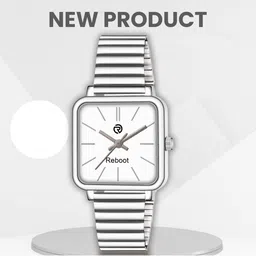 REBOOT Men Stainless Steel Wrap Around Straps Analogue Watch New4_152 Chuan White Designer image 4