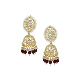 Jazz and Sizzle Gold-Plated Kundan-Studded & Beaded Jewellery Set image 5