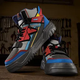 The Souled Store Men Transformers Printed Lightweight PU Mid-Top Lace-Ups Sneakers image 2