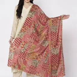 AKSHADEEP Ethnic Motifs Printed Art Silk Foil Print Dupatta-picture-31
