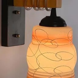 SOMIL Orange Glass Cylinder Printed Wall Lamps-image-50