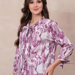 JC4U Women Straight Abstract Printed Casual Top image 3