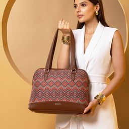 ZOUK Printed Structured Shoulder Bag-picture-38