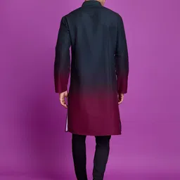 ODETTE Omre Printed Mandarin Collar Straight Kurta image 4