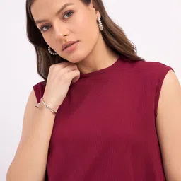 DressBerry Self Design Round Neck Top With Trouser image 5