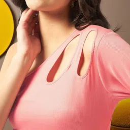 SZN One Shoulder Crop Top image 3