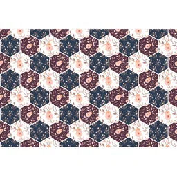 INDIAN ROYALS Blue & Brown Floral Printed Self-Adhesive & Durable Wall Sticker-picture-24