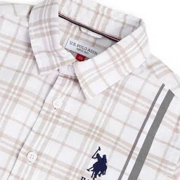 U.S. Polo Assn. Kids Boys Tartan Checked Pure Cotton Casual Shirt image 2