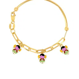 BHIMA 22K BIS Hallmark 916 Purity Yellow Gold Enamel Charms Kids Bracelet-picture-36