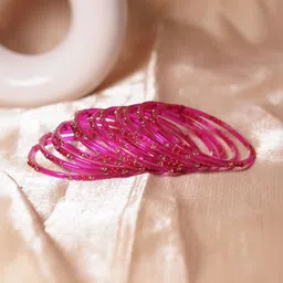 THE GOLDEN CASCADE Set Of 12 Artificial Beaded Bangles-picture-30