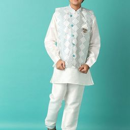 V-Mart Boys Regular Pure Cotton Kurta with Pyjamas-picture-33