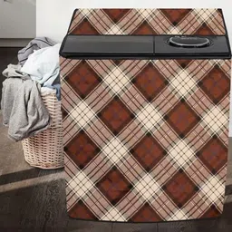 The Furnishing Tree Beige Printed Washing Machine Cover image 3