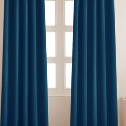 HOMEMONDE Navy Blue 2 Pieces Black Out Long Door Curtains-picture-37