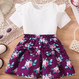 Oh Rare Girls Striped Top With Skirt-picture-3