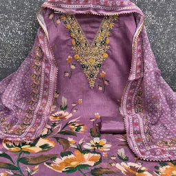 Peachmode Printed Unstitched Dress Material image 2