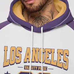 Crazymonk Men Printed Hooded Sweatshirt image 3