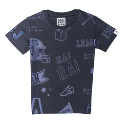Gini and Jony Boys Conversational Printed Round Neck Cotton T-shirt-picture-29