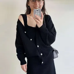 StyleCast Women V-Neck Longline Cardigan-picture-23