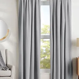 Parda Online Silver-Toned Set of 2 Black Out Long Door Curtain-picture-42
