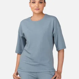 Wearjukebox Women Drop-Shoulder Sleeves Pockets T-shirt-image-76