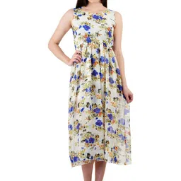 RC NEOEN Floral Print Georgette Fit & Flare Midi Dress-picture-23