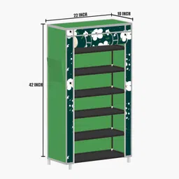 zenvexyo 6 Tire Foldable Collapsible Wardrobe Storage Organizer Almirah Cloth Rack PP Collapsible Wardrobe image 3