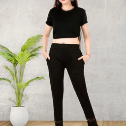 Fessist Women Relaxed Slim Fit Easy Wash Pleated Trousers image 4