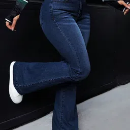 BAESD Women Comfort Bootcut Light Fade Stretchable Jeans image 2