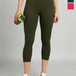PAAVKI Pack Of 3 Pure Cotton Mid Rise Leggings-picture-26