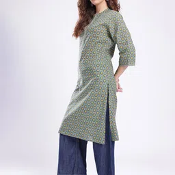 fusion by glitchez Floral Printed Kurta image 3