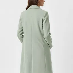 all about you Notched Lapel Single-Breasted Flannel Overcoat image 3