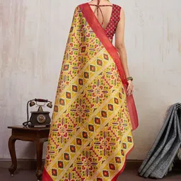 VASTRA-THE FACTORY STORE Ethnic Motifs Pure Cotton Handloom Saree image 3