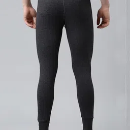MACHO Men Ribbed Inner elastic Mid-Rise Thermal Bottoms image 5