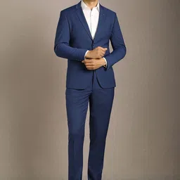 Louis Philippe Slim-Fit Single-Breasted Two Pieces Suits-picture-16