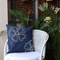 Myntra Elegant Homes Blue & White Floral Square Cushion Covers-image-30