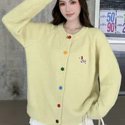 StyleCast Women Solid Button Detail Long Sleeves Cardigan image 4