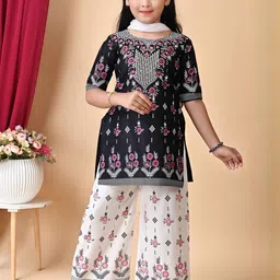 NFashion Girls Printed Kurta Palazzos And Dupatta-picture-57