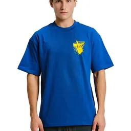 BDSQUARE Men Pokemon Printed Drop-Shoulder Sleeves Oversized T-shirt image 3