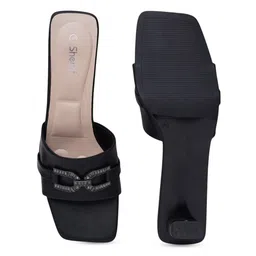 Sherrif Shoes Women PU Block Heel Sandals image 5