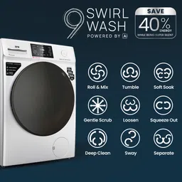 ifb 7 kg 5 Star with Steam Refresh program, 9 Swirl Wash, Eco Inverter, Powered by AI with Wifi Fully Automatic Front Load with In-built Heater Silver image 5